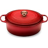 Le Creuset Signature 8-quart Oval Dutch Oven with Copper Knob - Enameled Cast Iron (Cerise)
