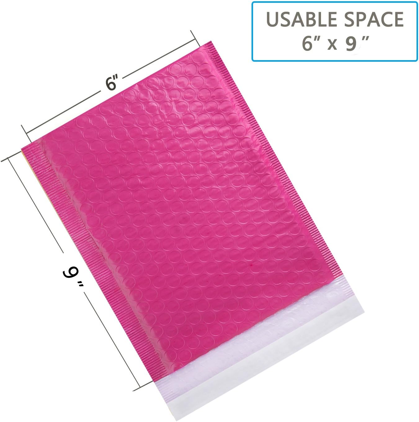 HBlife 6x10 Inches Poly Bubble Mailers Self Seal Hot Pink Padded Envelopes, Pack of 25 : Office Products