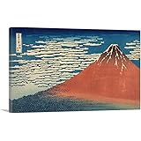 Amazon Com Artcanvas Boy Viewing Mount Fuji 1839 Canvas Art Print By Katsushika Hokusai 26 X 18 0 75 Deep Posters Prints