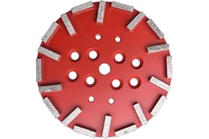 ACTINTOOL 10 in. x 3/8" Threaded 20 Pcs Grit 30 Turbo Segments 10 Inch Concrete Grinding Wheel, 10 Inch Diamond Grinding Disc for Husqvarna, Blastrac, Edco, MK Grinder (Turbo Segments 20 Pcs)