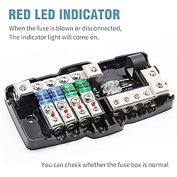 DUZFOREI 0/4GA 4-Way Camper Car Audio Distribution