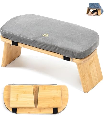 Pipersong Meditation Chair George Oliver Foldable Ergonomic Kneeling Chair Meditation Bench Yoga Stool