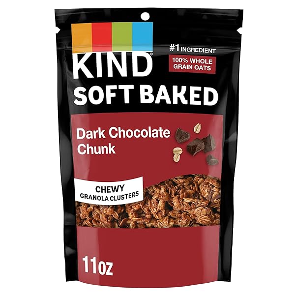 KIND SOFT BAKED GRANOLA, DARK CHOCOLATE CHUNK, HEALTHY...