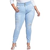 Royalty for Me Womens Royalty for Me Women's Plus Size Sustainable Stacked Waistband Skinny Jeans