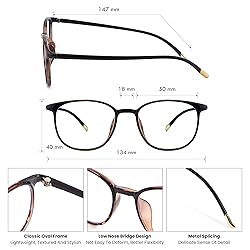 GUDVUE Blue Light Glasses, Ultra Lightweight Oval