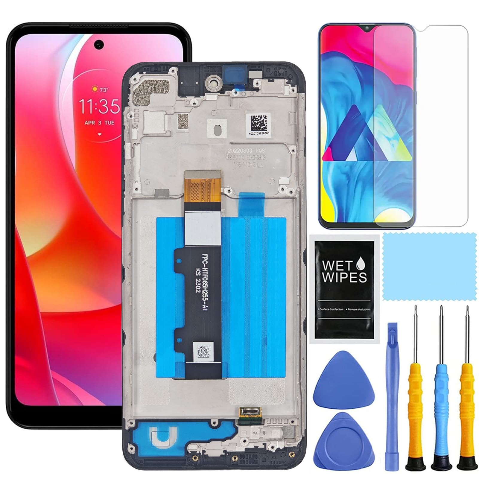 Photo 1 of for Motorola G Power [2022 Version] Screen Replacement with Frame kit for Moto G Power 2022 XT2165-5 XT2165DL LCD Display Digitizer Touch Screen Assembly 6.5 inch Black