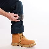 BKS Mens Combat Cargo Work Trousers 32W 31L Navy Black Knee Pad Pockets view 4
