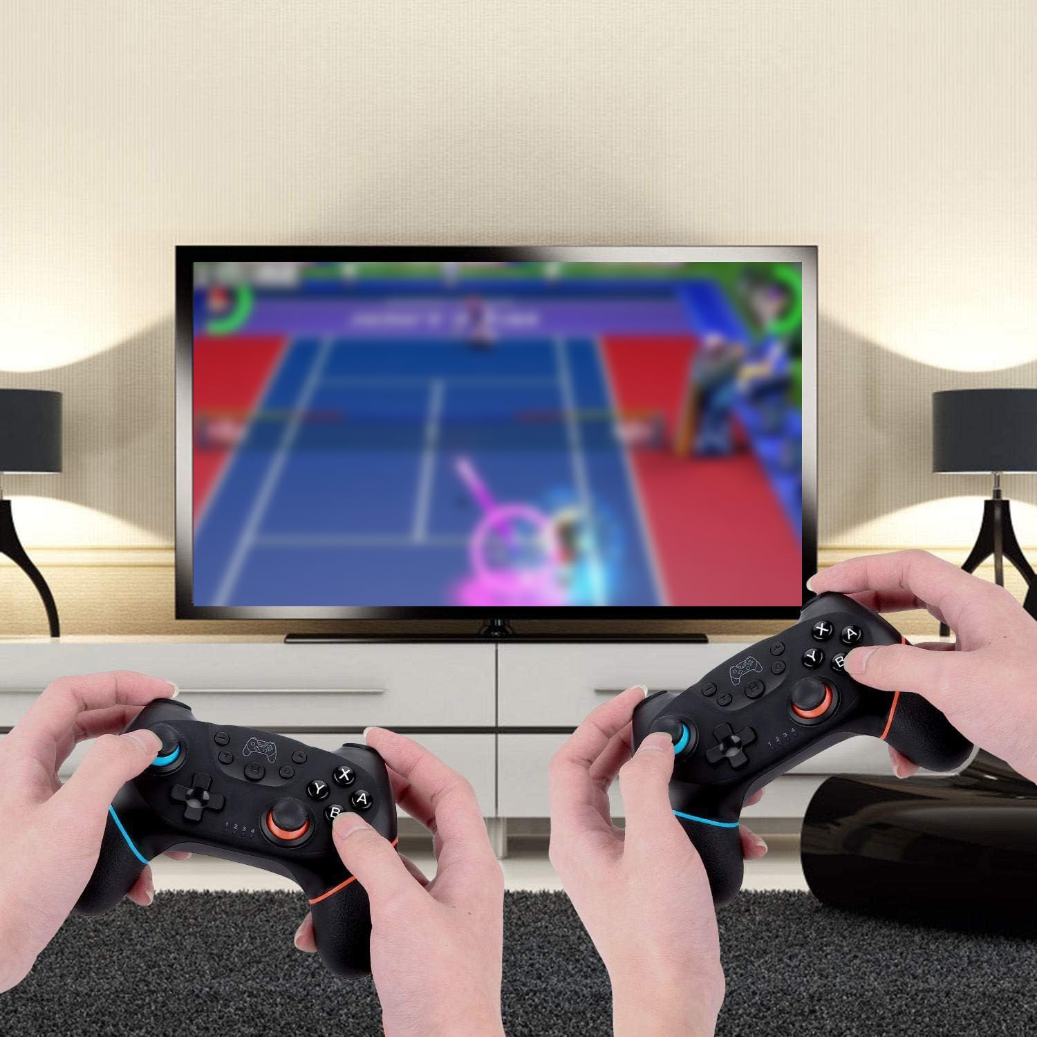 UPDATE-VERSION Controller für Switch/Switch 2/Lite/OLED, Controller für Switch Pro mit Aufwachen, Wireless Controller für Switch mit 6-Achsen Gyroskop, Double Shock, Turbo und Screenshot 5