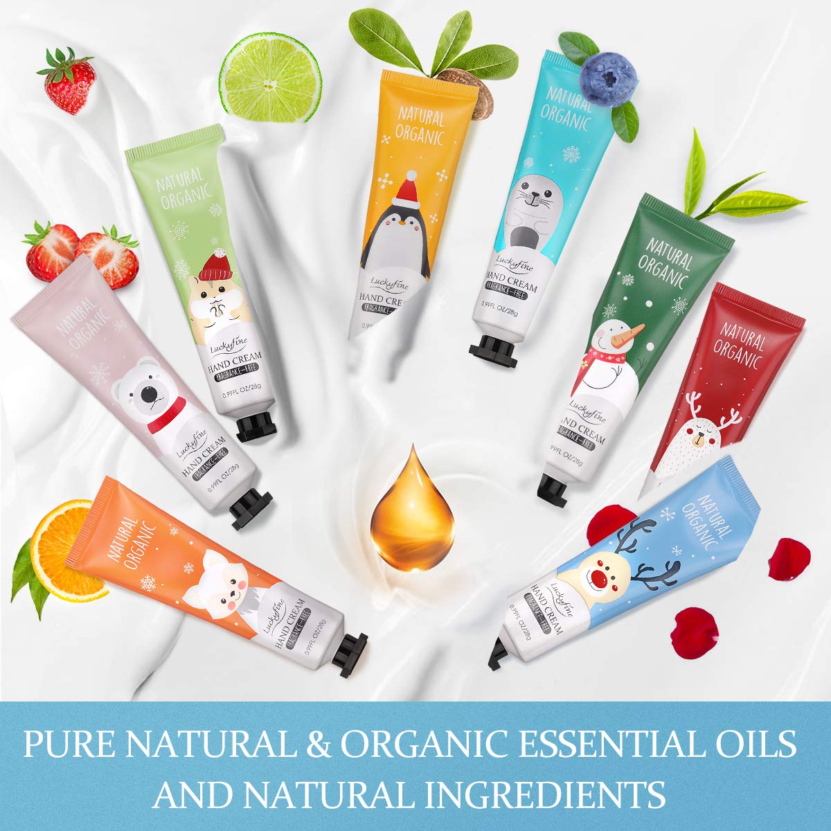 Hand Cream Gift Set, 8 Pack Travel Size Nourishing Hand Cream Set with Natural Shea and Vitamin E, Moisturizing & Hydrating for Dry Hands, Ideal Gift for Women : Beauty