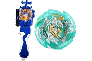 SUPERBLADE Metal Fusion Games Blade Toy Set Sparking Launcher Grip Bey Battling Top Burst GT B-148 Booster Heaven Pegasus 10P.Lw Sen Left and Right Launcher Play Blades Gaming Toy Set Gift for Boys 4+