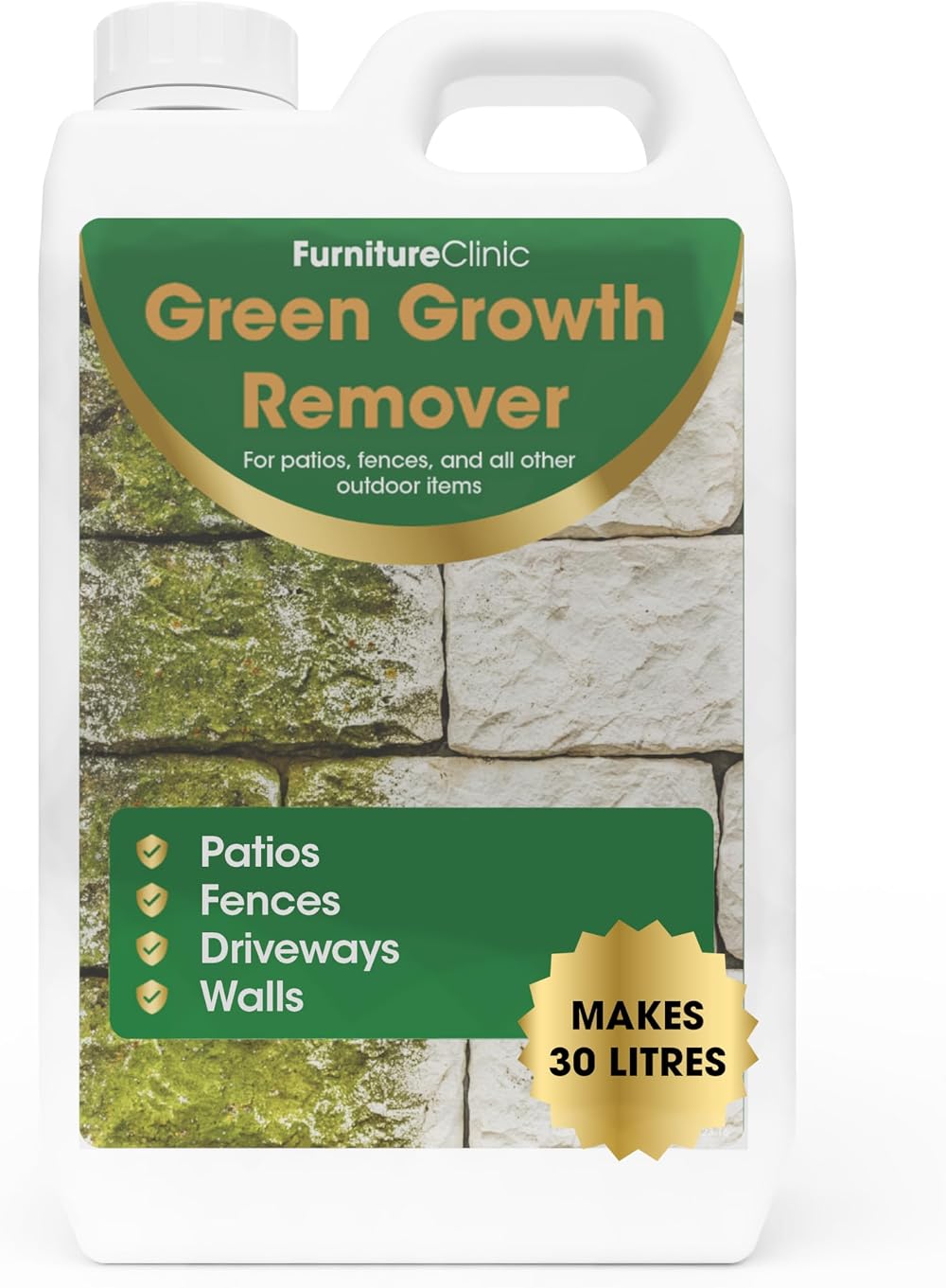 Furniture Clinic Green Growth Remover Patio Cleaner 5L makes 30L