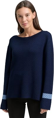 Camisola feminina, 39169 - Mini Argyle azul, S