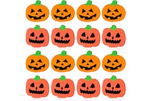 LIGHOON 48 Pcs Halloween Pumpkin Erasers for Kids Bulk, Cute Erasers Novelty Pencil Erasers Homework Rewards School Students Classroom Prizes Holiday Party Favors Gifts