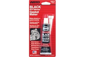 ABRO RTV Silicone Sealant and Gasket Maker: Up to 500 Degree F Heat, High Temp Silicone Sealant/Head Gasket Sealant, 1.5 oz/42.5g Tube - Black