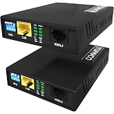 Ethernet Extender Kit - VDSL Network Extension w/ 300Mbps, up to 5000ft | 2pc plug &amp; play extender kit (8 profiles) for CAT5/6/7, works w/ network or phone cable, or twisted wire - Tupavco TEX-200
