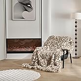 Luxury Fluffy Faux Fur Throw Blanket,Thick Fluffy Silky Fuzzy Cozy Blanket,Plush Blankets for Couch, Sofa, Chair, Bed-Leopard Print,50x60 Inches