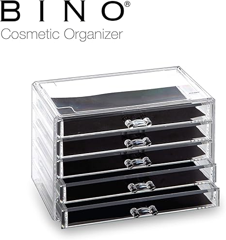 Bino 5 Drawer Acrylic Jewelry And Makeup Organizer Clear Cosmetic