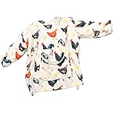 OHOIT Wearable Blanket Hoodies Sweatshirt Blanket Hooded Blanket (White,Medium)