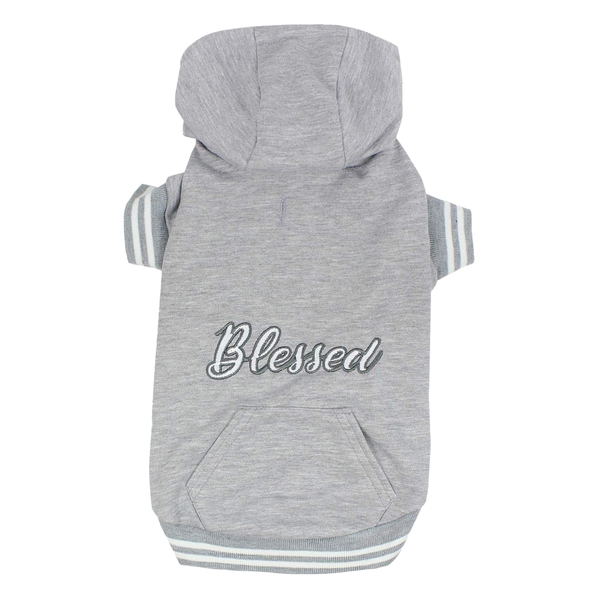 Parisian Pet Dog Blessed Hoodie Sweatshirt Pullover Winter Sweater, S