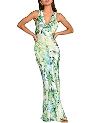 Women's 2025 Summer Satin Backless Elegant Dress