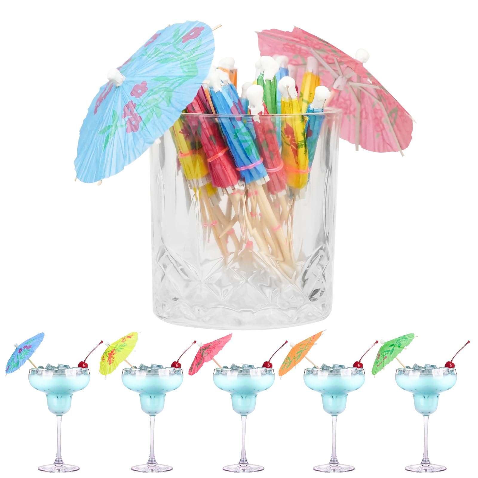 Photo 1 of 20PCS Cocktail Picks, Fancy Toothpicks for Appetizers, Decorative Skewers for Appetizers Drinks Party Fruit, 4.25 Inch Long Wooden Bamboo Umbrella Food Sticks Charcuterie Boards Accessories