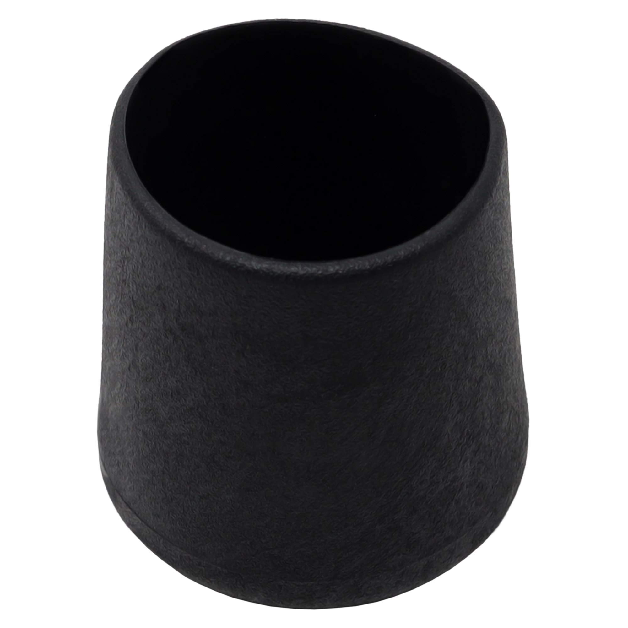 Adsamm® / 16 x Leg tips for round tubes / for round tubes Ø 1.38 - 1.42 '' (35 - 36 mm) / black / round | quality outer caps for tubular steel chairs