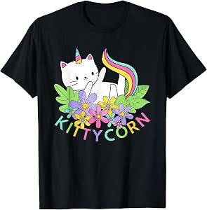 Rainbow Unicorn Cat Kittycorn T-Shirt