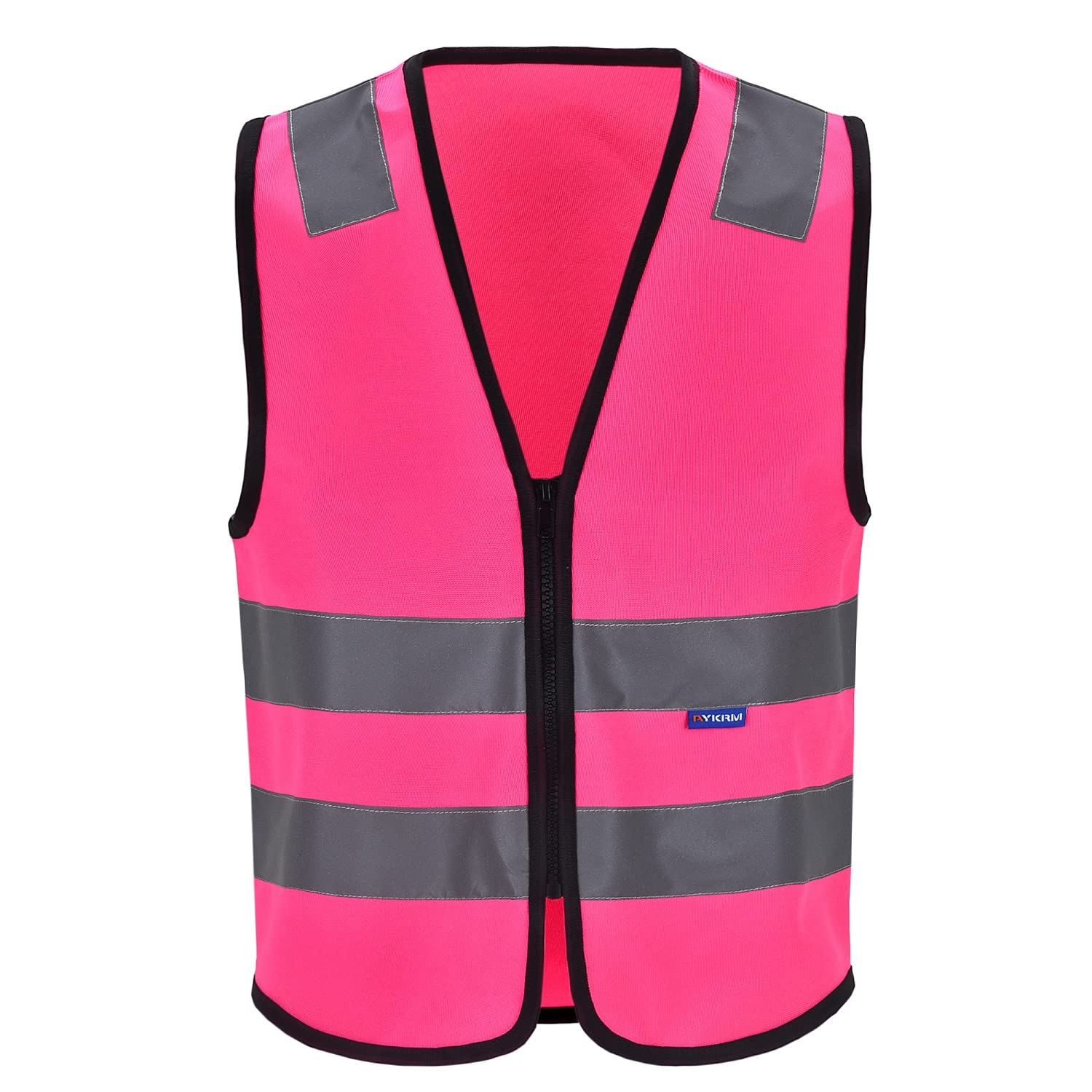 5 colors Adult High Visibility Hi Viz Vest Waistcoat hi vis horse riding vests with zip(XXS-XXL) (S, PINK)