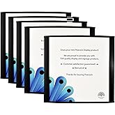 Peacock display Curved Office Business Door Sign Holder | Aluminum Wall Mount Name Plate Holder, cubicle sign holder, sturdy and beautiful 7.00" W X 6.00" H (N170x6" 5 signs black)