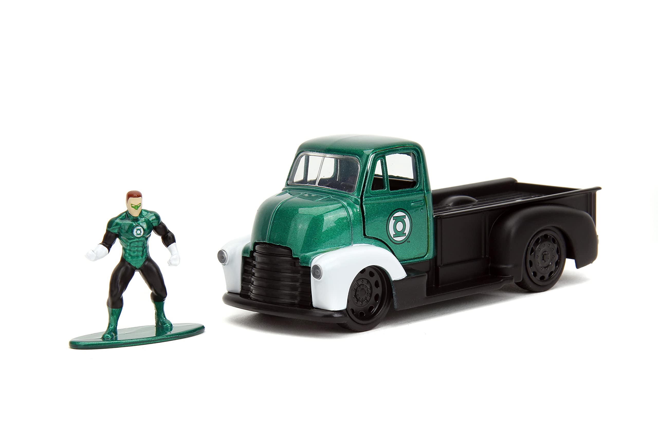 Jada DC Comics 1:32 1952 Chevrolet COE Pickup Die-Cast Car & 1.65" Green Lantern Figure, Toys for Kids and Adults