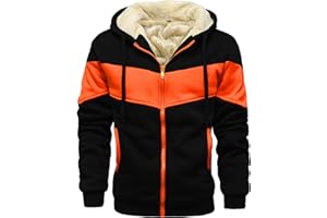 AIELVIN Men's Winter Fleece Thermal Jackets for Men Sherpa Lined Hoodies Warm Thick Jacket Outerwear