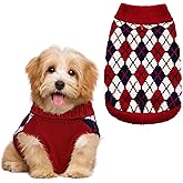 Pet Sweater The Diamond Plaid Cat Dog Shirts, Dog Apparel with Leash Hole,Red Boys Girls High Stretch Pet Clothes Small