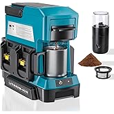 Taingwei Cordless Coffee Maker for Makita 18V Battery, Portable Drip Coffee Maker with Electric Coffee Grinder for RV, Camping, Travel, Car, Hiking (Battery Not Included)