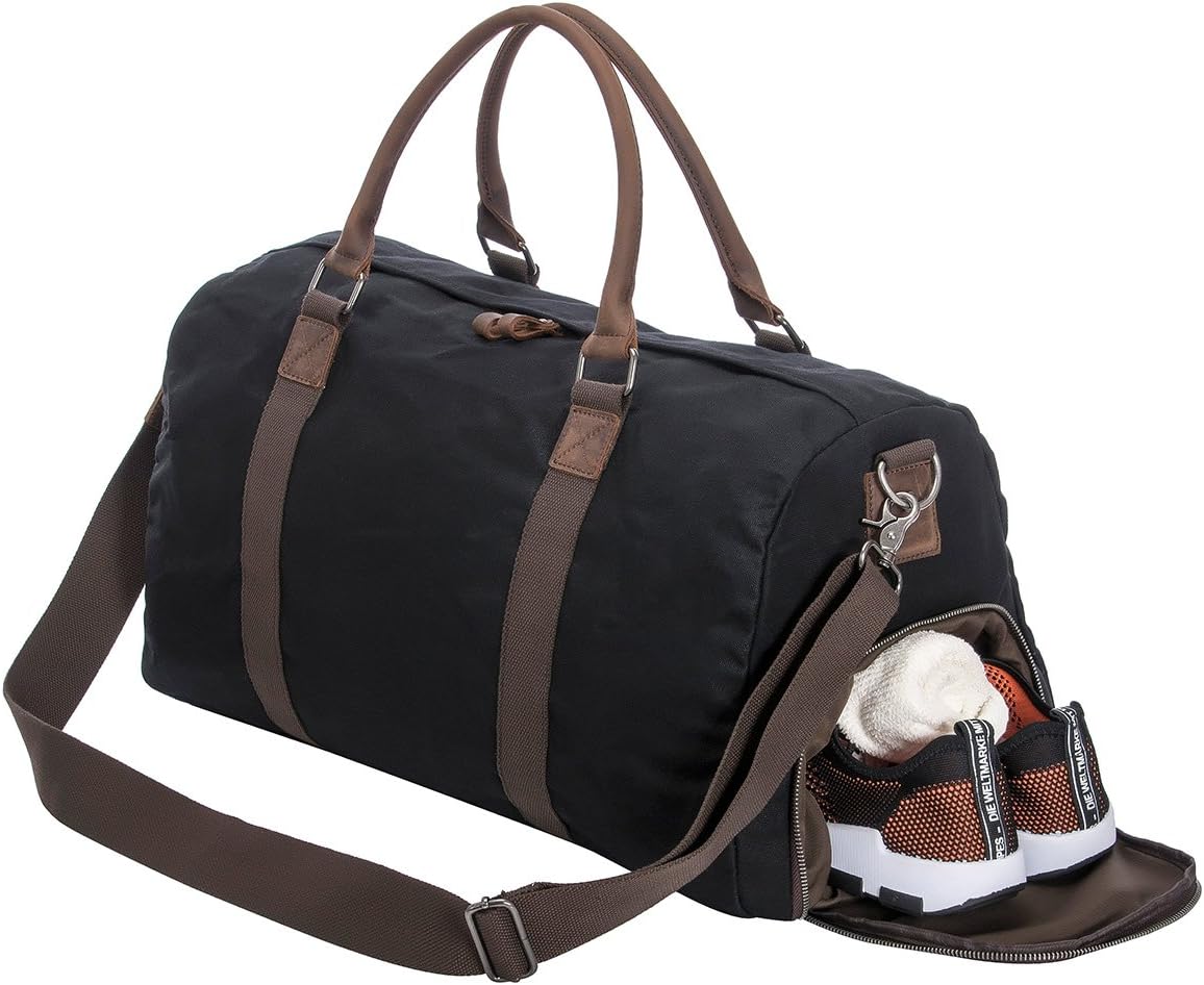 Gym Bag Duffle Bag Weekend Bag with Shoes Compartment, Oversize Capacity Travel bag