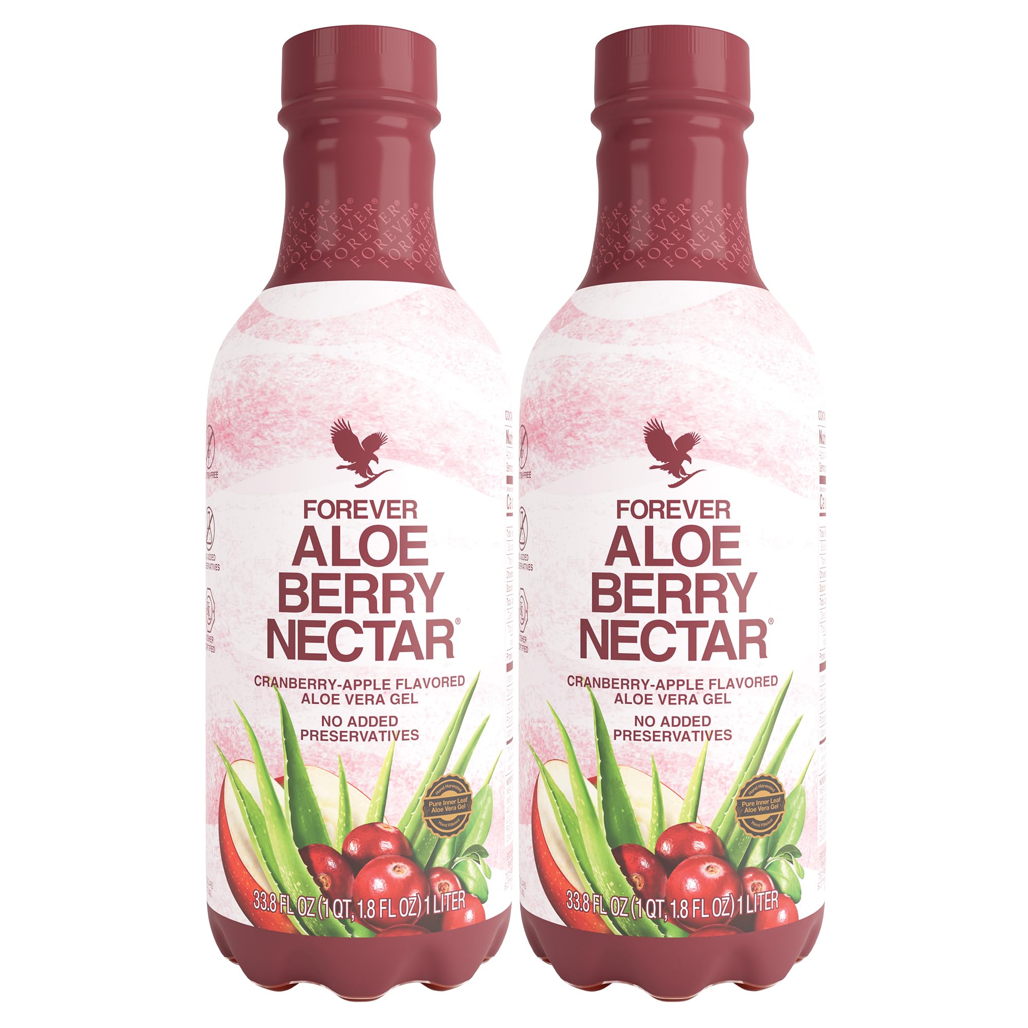 Forever Living - Aloe Berry Nectar - 90.7% Pure Aloe Vera Gel with  Cranberries and Apples - No Preservatives -