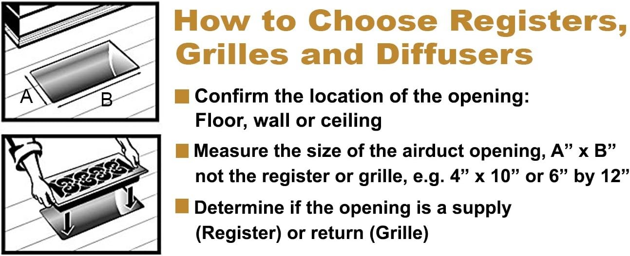 Decor Grates ADH410-NKL Floor Register, 4x10, Brushed Nickel - - 