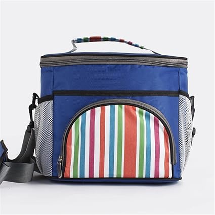 14L Large Family Size Picnic Tote Thicken 1680D Oxford Cloth Cooler Bag Grill Accessories with Strong Handle, Shoulder for Outdoor Sports Camping BBQ, Holidays Party, Beach, Picnics YYCB006 (Blue)