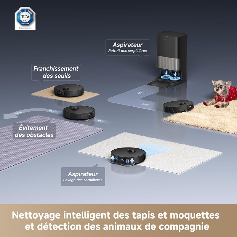 L40s Pro Ultra Robot Aspirateur Laveur avec Aspiration 19 000 Pa