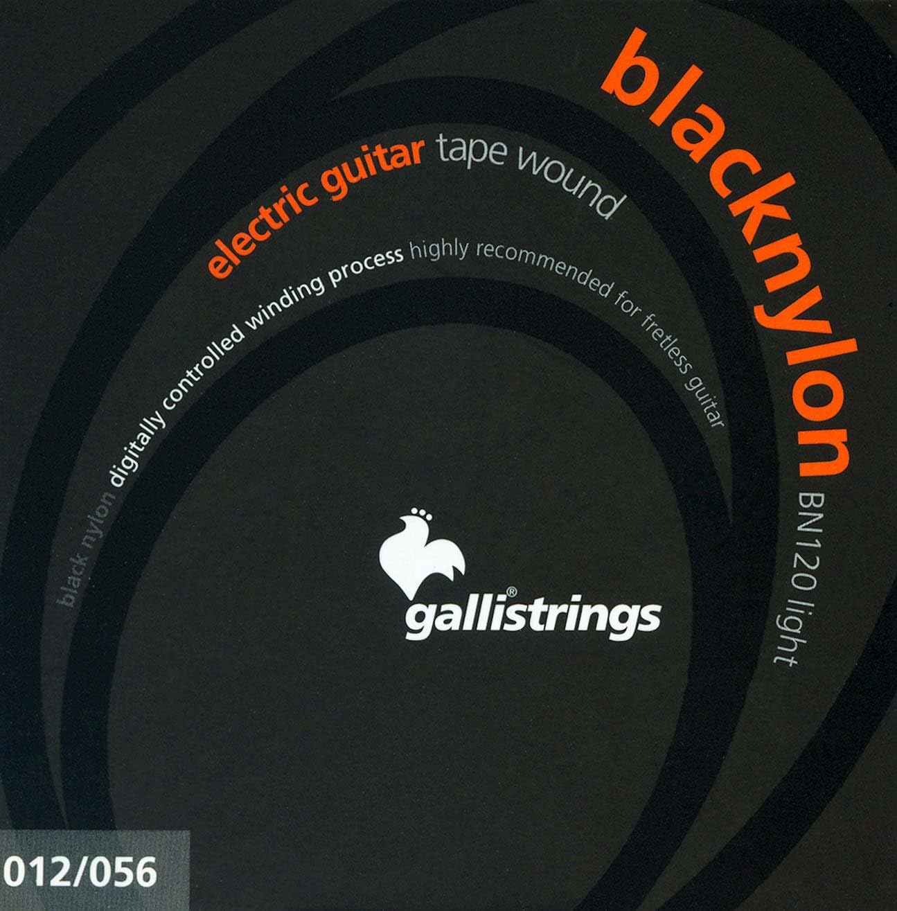 CUERDAS GUITARRA ELECTRICA - Galli (BN120) Black Nylon Light (Juego Completo 012/056E)
