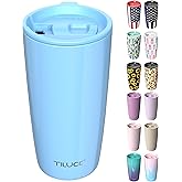 TILUCK 20 oz Tumbler with Lid, Vacuum Insulated Stainless Steel Coffee Mug, Double-Walled Travel Tumbler for Hot and Cold Drinks(GlitterBlue, 20oz)