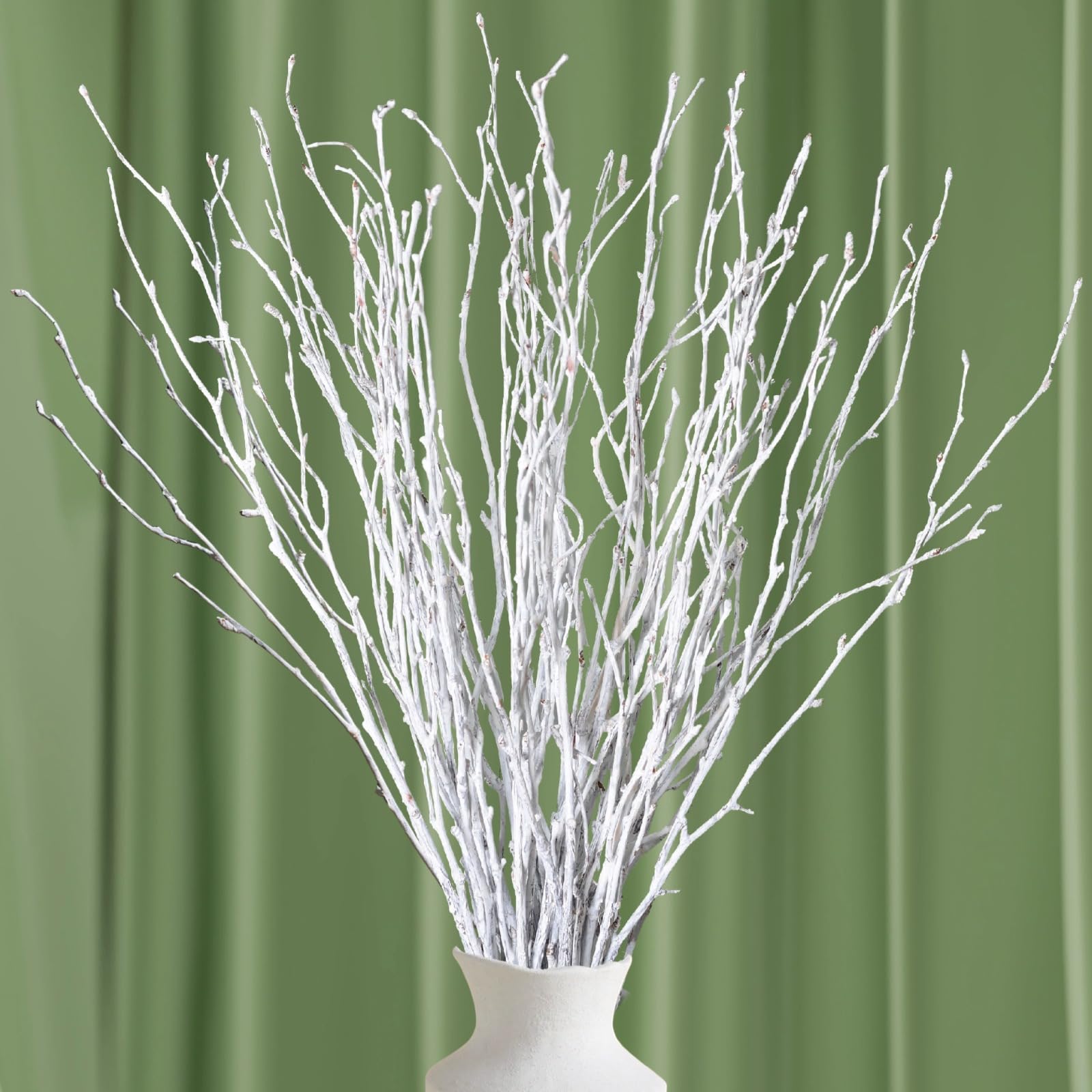 Photo 1 of 25 Pcs Real Dried White Birch Twigs Stems -100% Natural 17" Birch Sticks, Branches for DIY Vase, Decorations, Floral Arrangement, Twig Wreath, Centerpiece, Rustic Home Decor