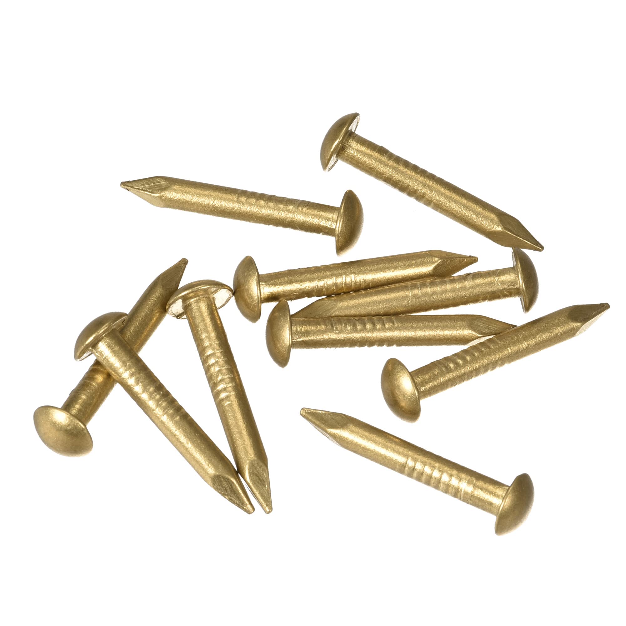 sourcing map Small Tiny Brass Nails 2.8x20mm for DIY Decorative Pictures Wooden Boxes Household Accessories 10pcs