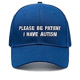 singwe Retirement Gifts for Men Please Be Patientt I Have Autism Hat Embroidery Trucker Hats Baseball Cap for Men Women