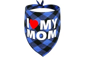 GreenJoy Cute Plaid Dog Bandana – Washable Pet Triangle Scarf for Small, Medium, Large Dogs and Cats, Adjustable Pet Accessor