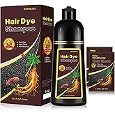 Fedulili Instant Coffee Hair Dye Shampoo for Gray Hair 3 in 1, Natural Hair Color Shampoo for Women Men Brown Colors in 10-15 mins, 100% Coverage Long Lasting Brown Hair Dye 17.5 Fl Oz