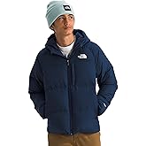 The North Face Boys' Down Hooded Jacket | Water Repellent, 600 Fill Recycled Waterfowl Down, Zip Pockets