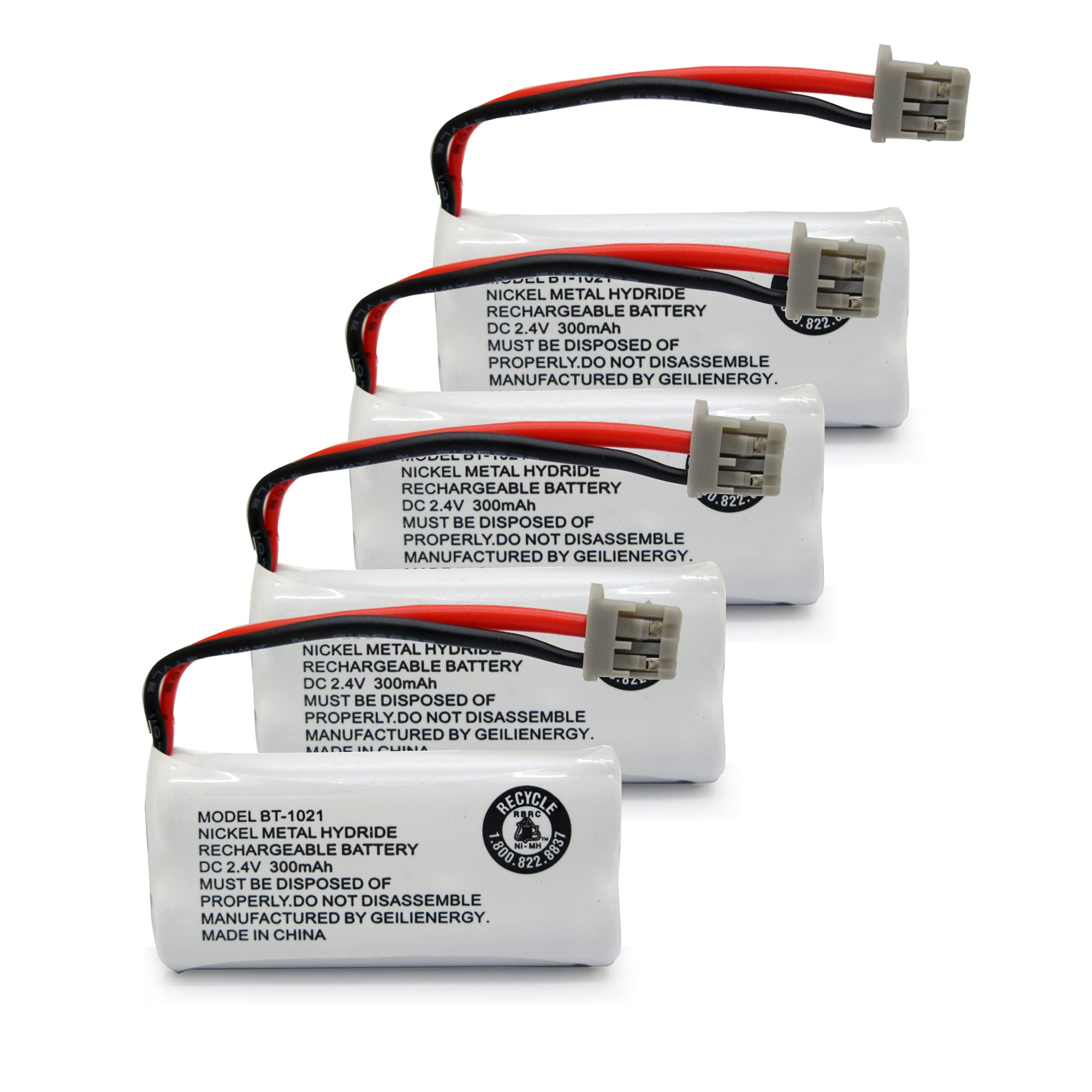 GEILIENERGY (Pack of 4 BT1021 BBTG0798001 Battery Compatible with Uniden DECT 6.0 BT1008 BT-1021 BT1016 Cordless Phone