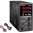 DC Power Supply Variable, ENGINDOT 30V 5A Adjustable DC Bench Power Supply with 4 Digit LED Display, Data Hold, Coarse and Fine Adjustment (10mV, 1mA) with 110V/45.3" Alligator Lead