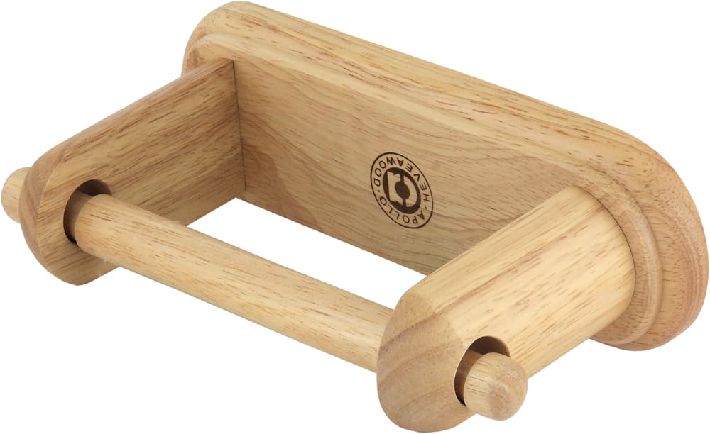 Apollo Wooden Toilet Roll Holder Multi-Colour 20 x 10 x 7 cm 8251