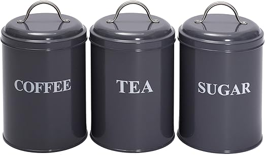 space saving tea coffee sugar canisters